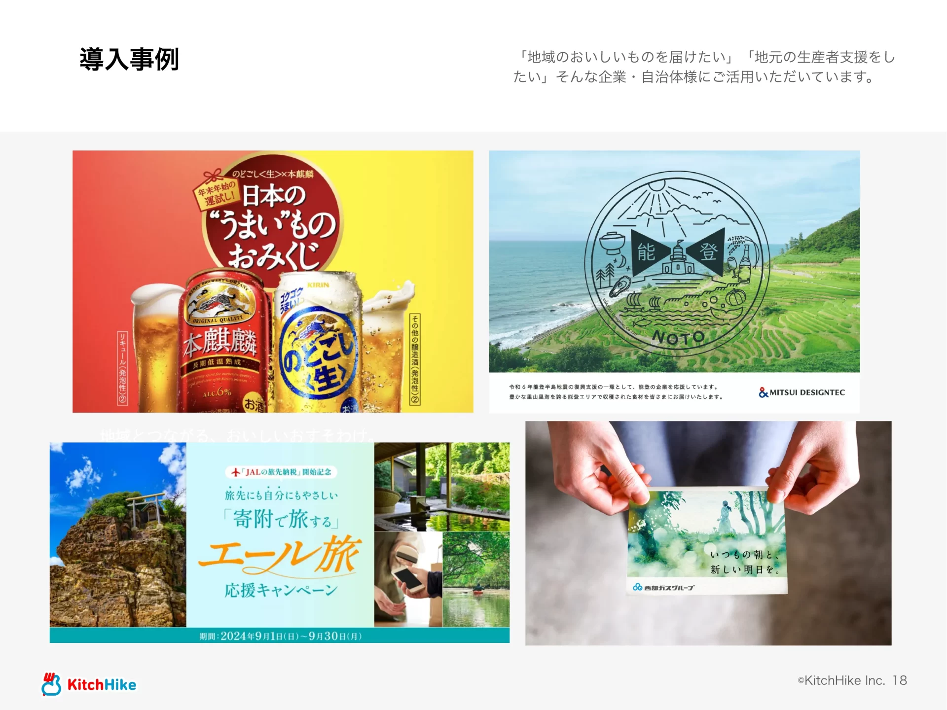 KitchHike｜COMPANY DECK 導入事例のスライドデザイン