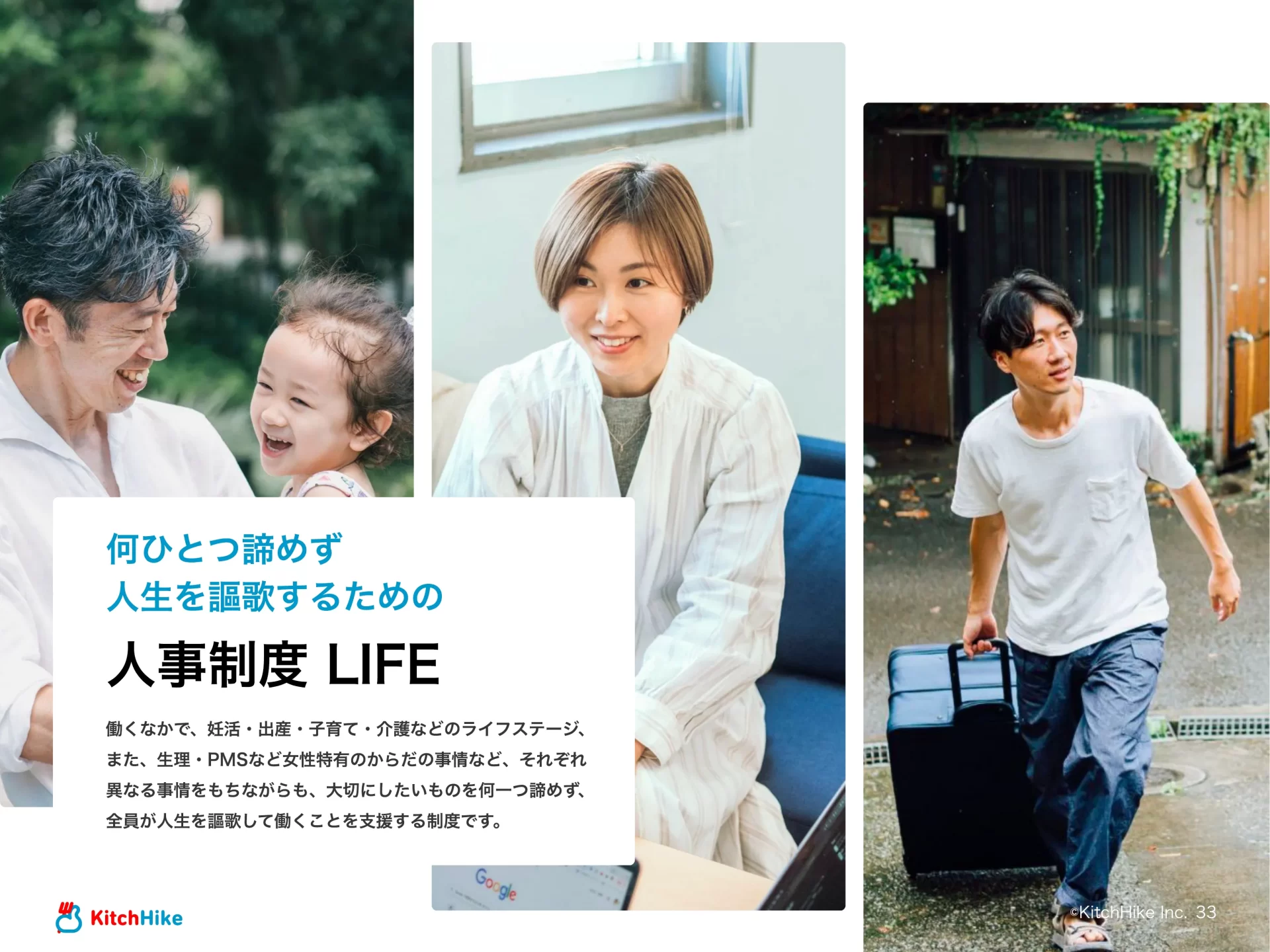KitchHike｜COMPANY DECK 福利厚生のスライドデザイン