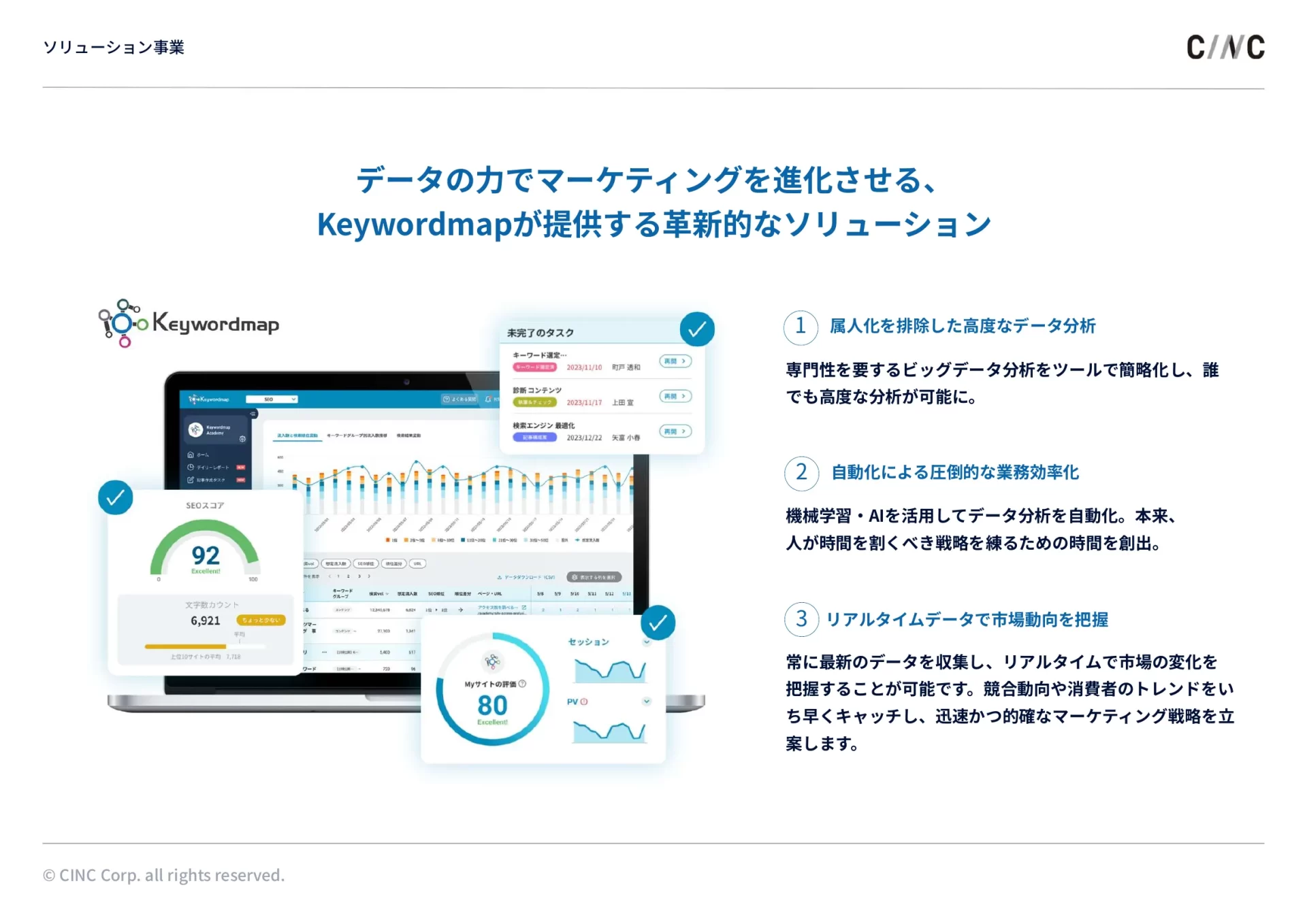 株式会社CINC 会社案内／Company introduction ソリューションのスライドデザイン
