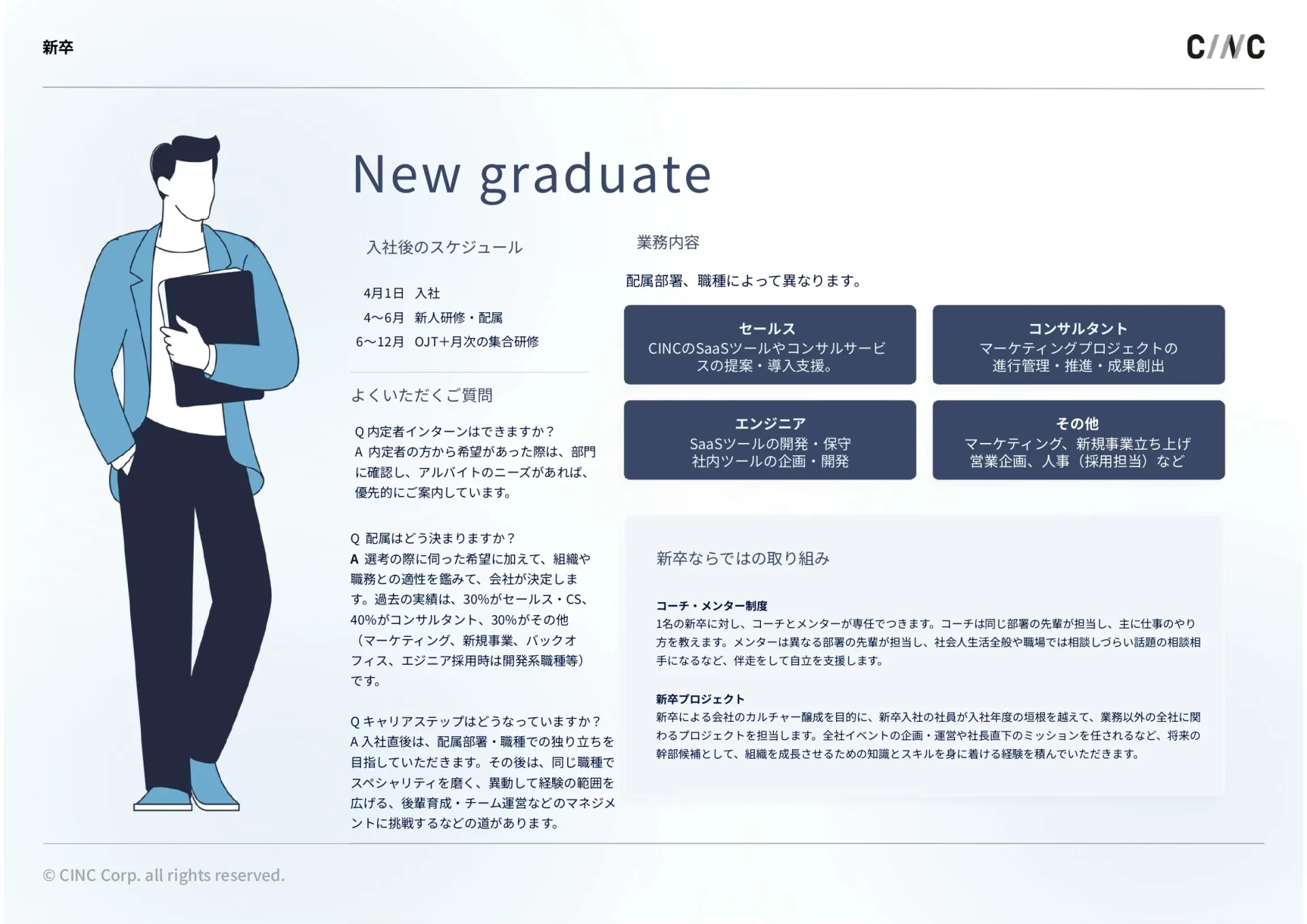 株式会社CINC 会社案内／Company introduction 新卒のスライドデザイン