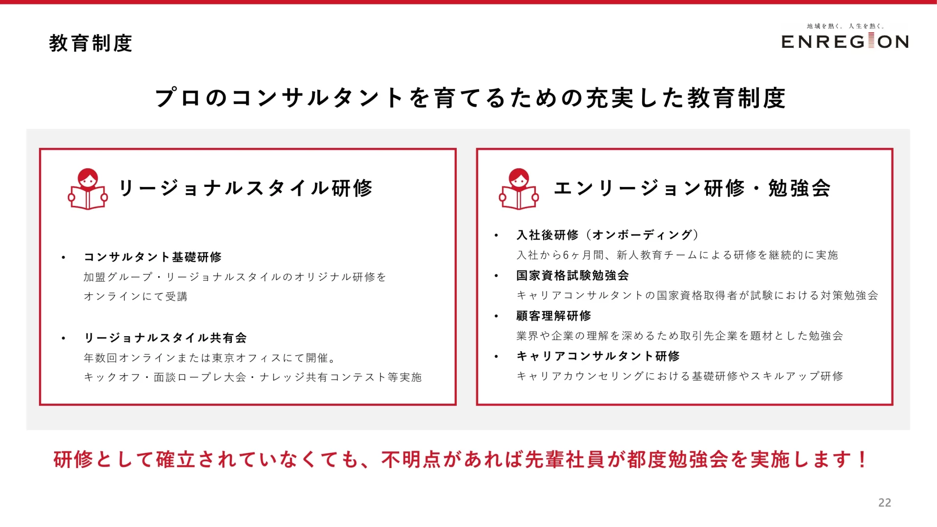 Company Profile 教育制度のスライドデザイン